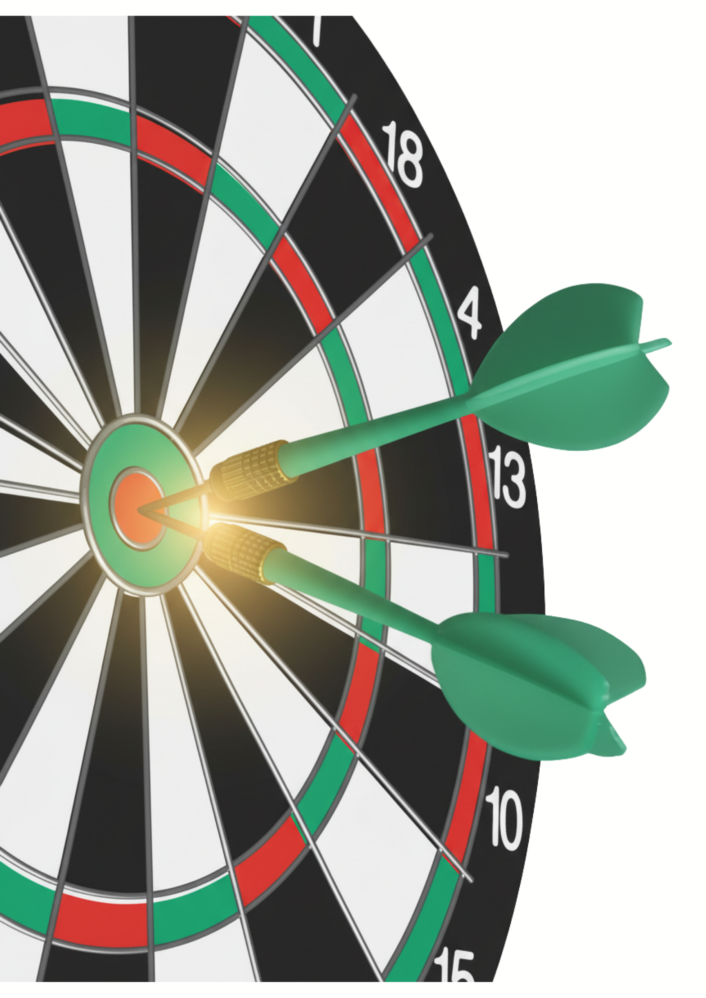 Dartboard representing success